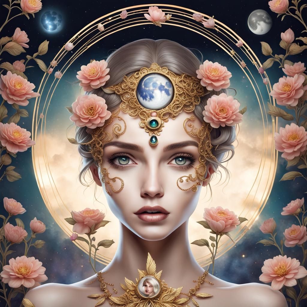 Lady Of The Moon Ai Generated Artwork Nightcafe Creator 2021