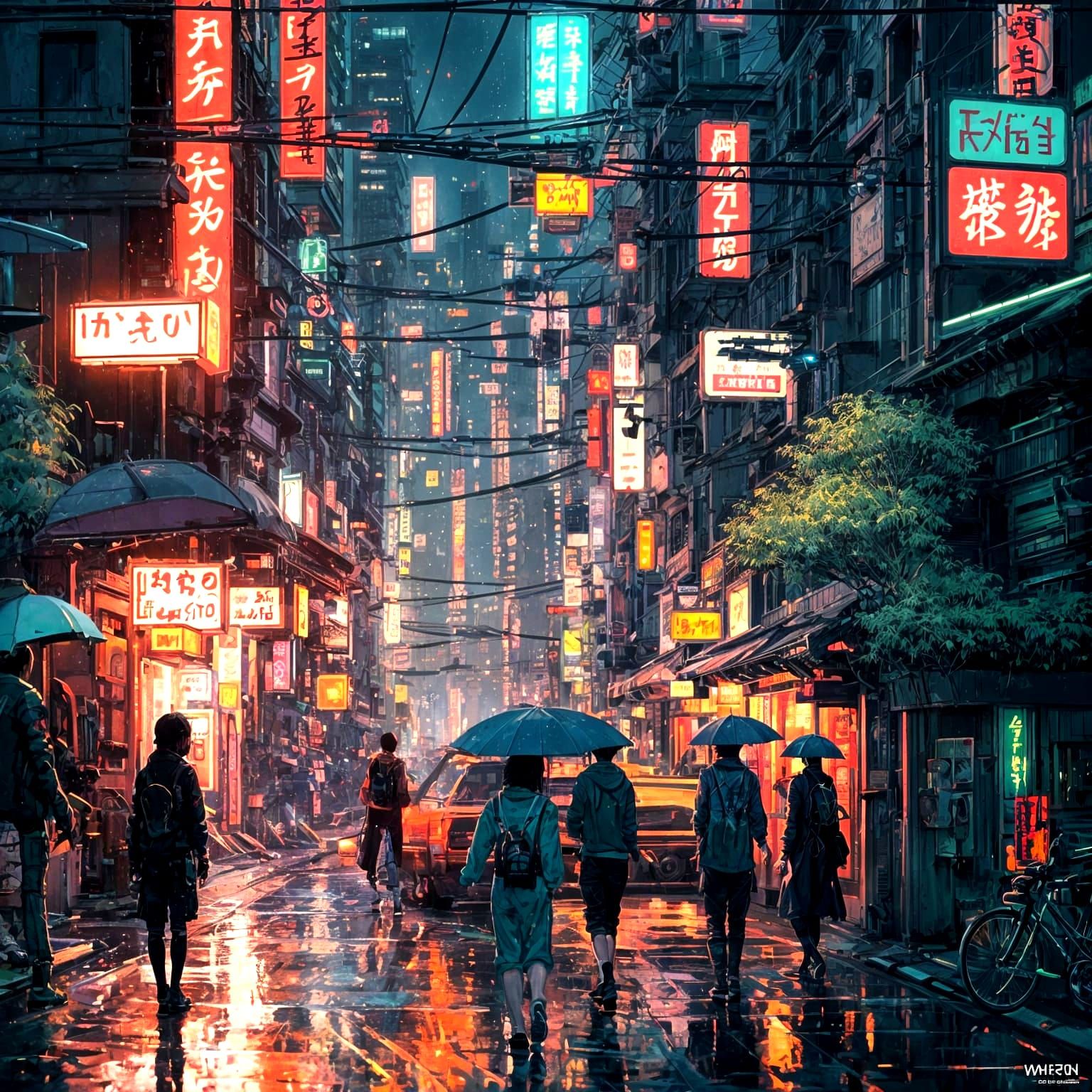 Midnight street   by @1cheesepuff