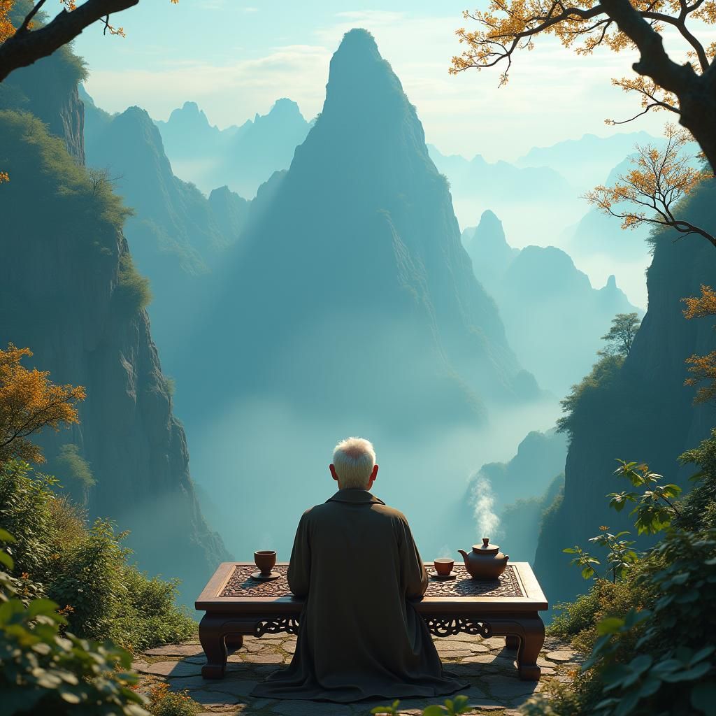 Mystical Mountain Tea Ceremony in Unreal Engine 5