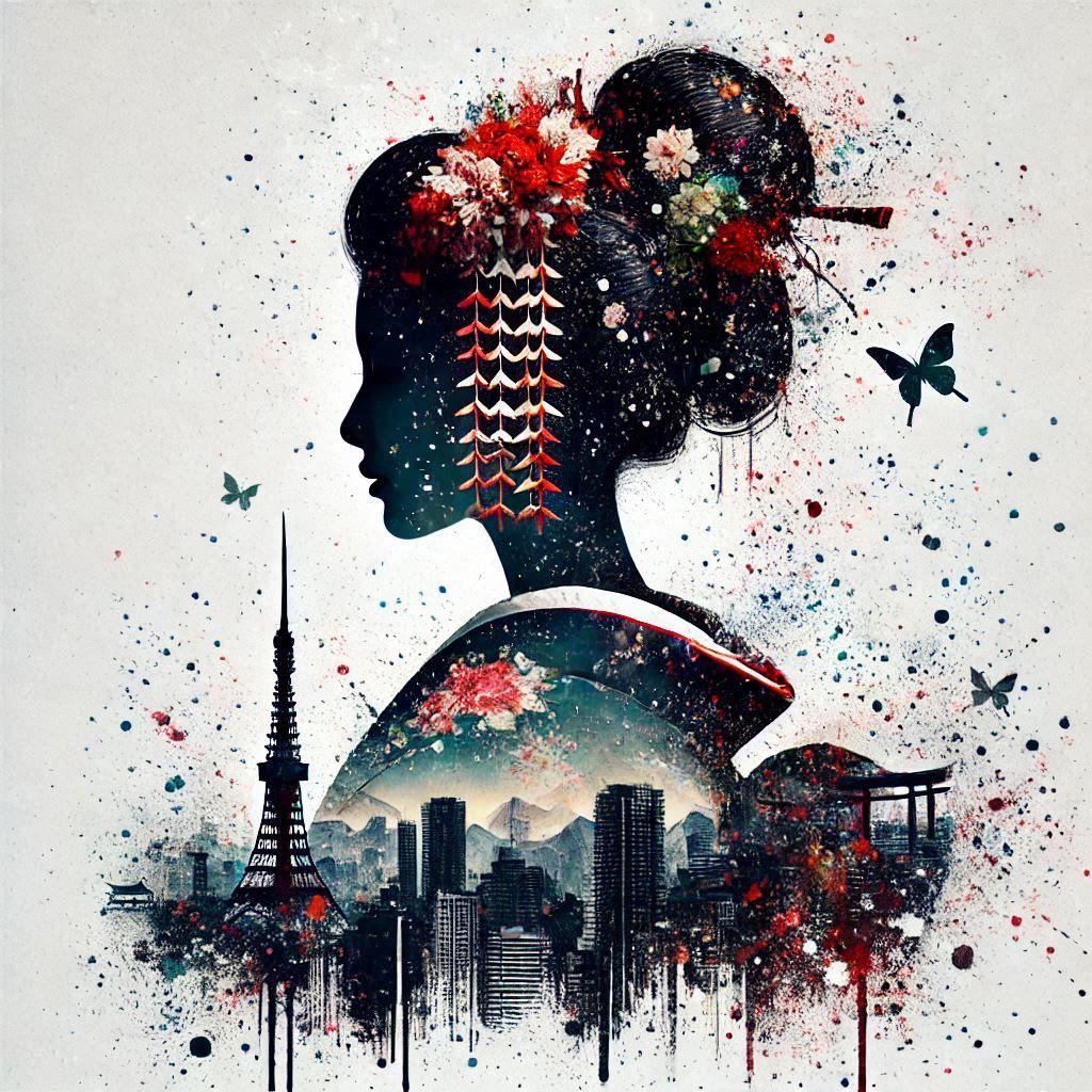 double exposure beautiful fantasy portrait landscape..