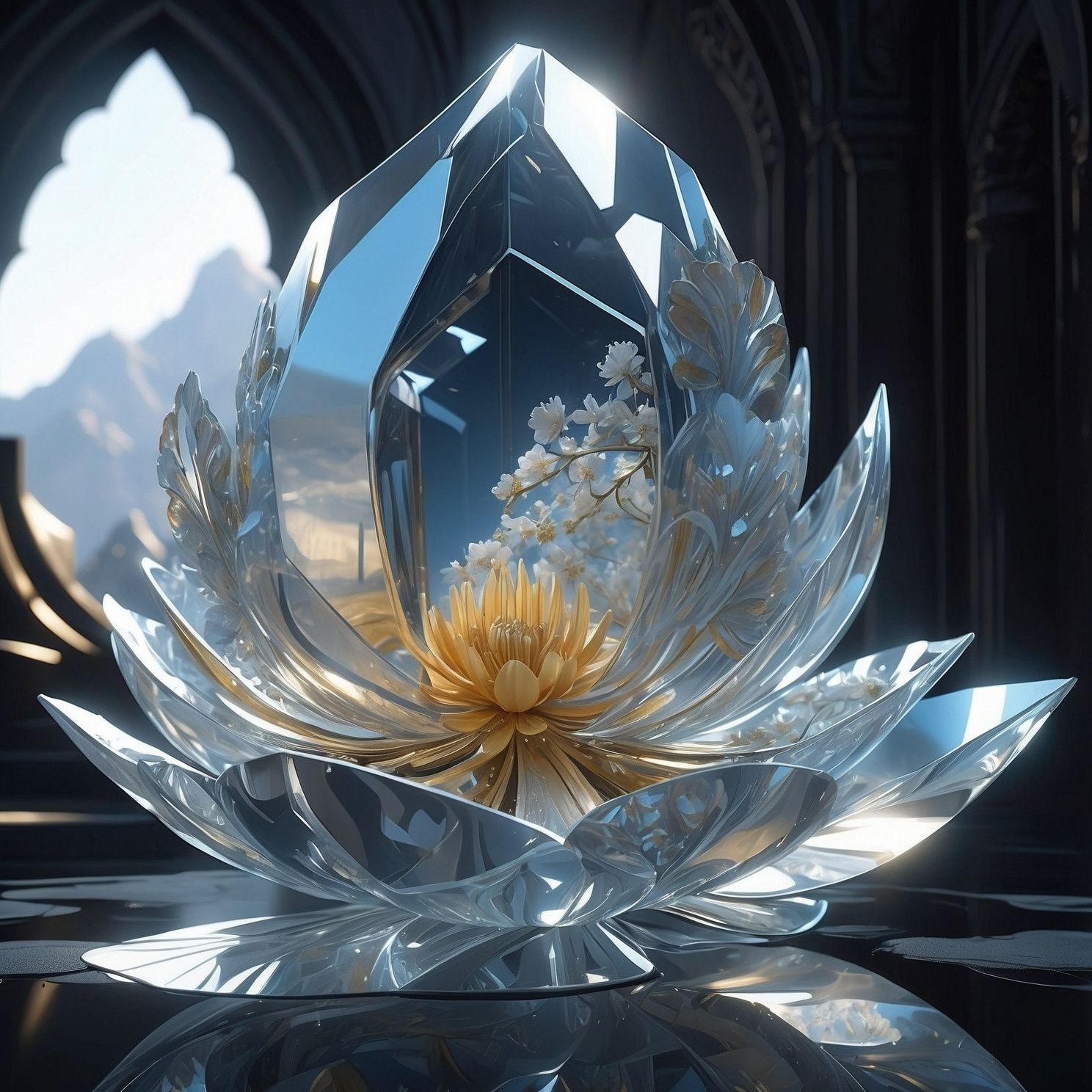 Flower in a Crystal