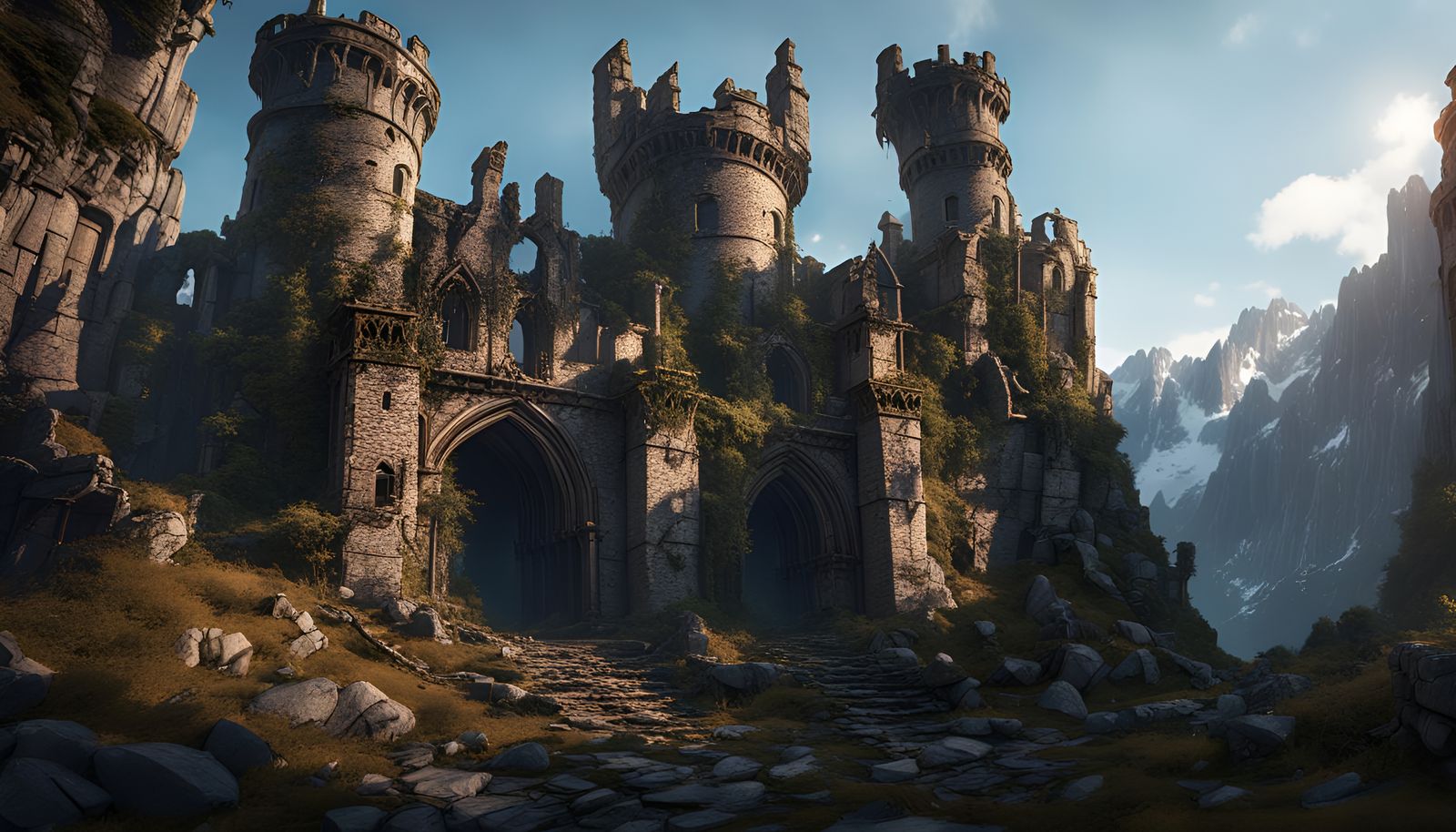 Castle Ruins - AI Generated Artwork - NightCafe Creator