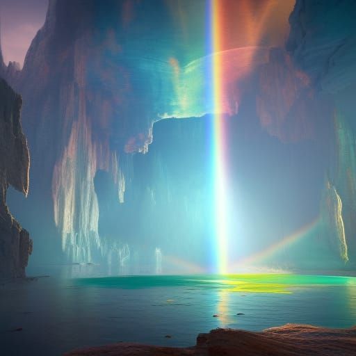 The mythical Rainbow Pool - AI Generated Artwork - NightCafe Creator