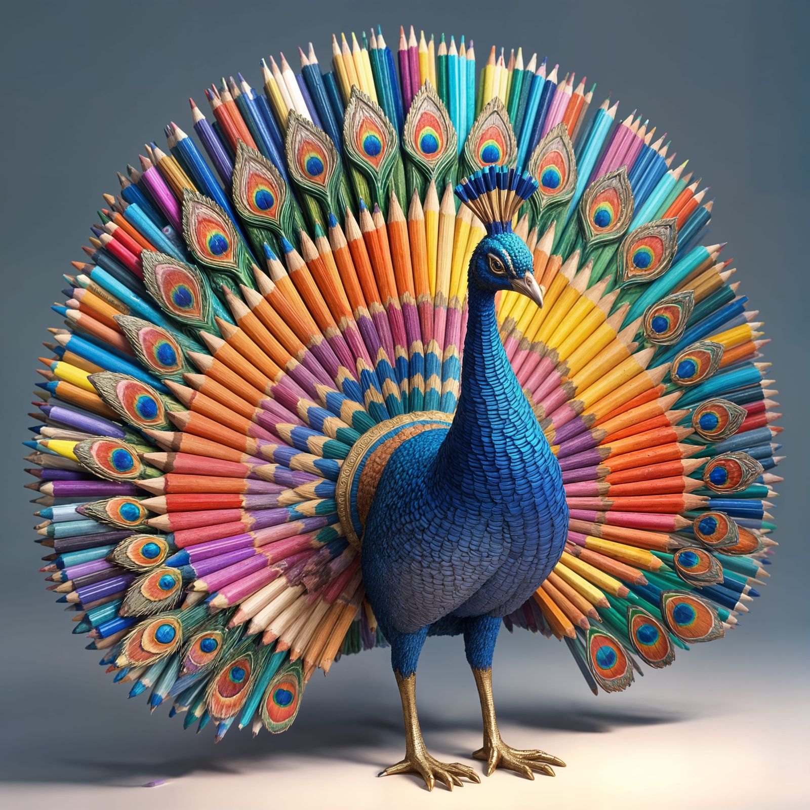 Pencil Peacook  by @Gorgony