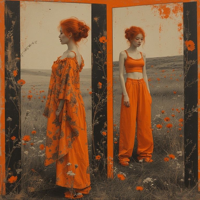 Orange mirrored