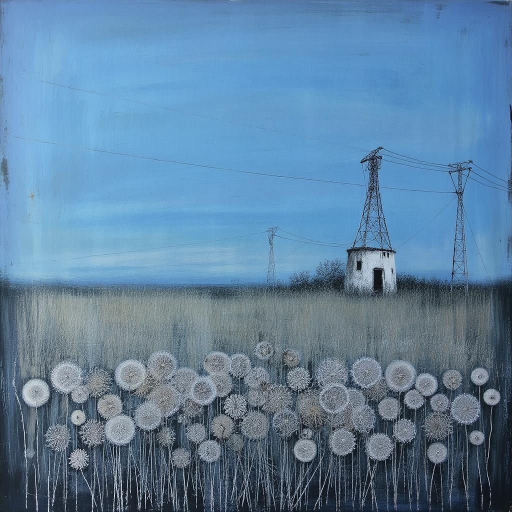 Dandelion Puff Field by the Electric Distributor