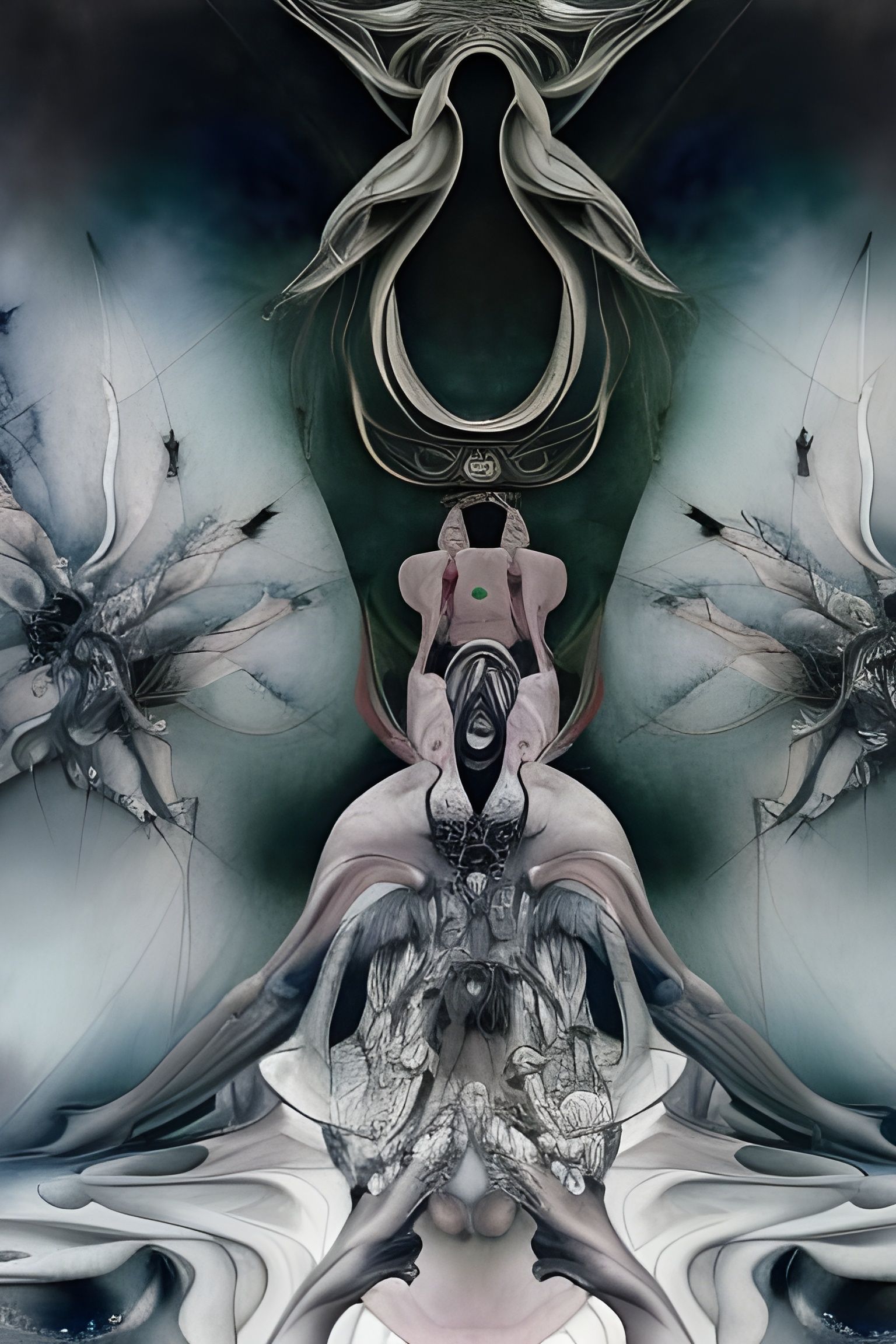 Ethereal Automatic Drawing in Watercolor Style