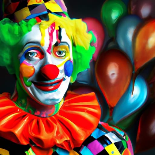 The Shy Clown - Ai Generated Artwork - Nightcafe Creator