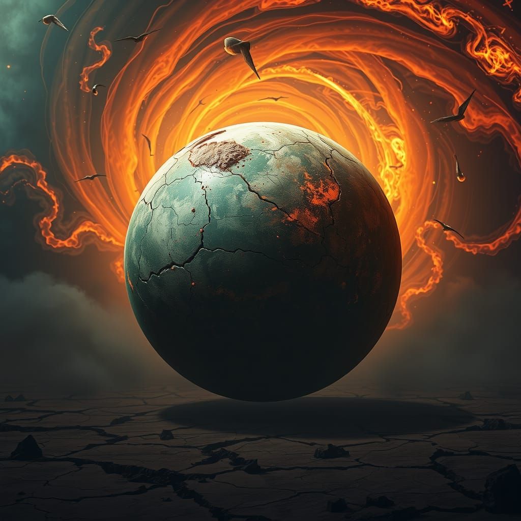 A earth that is dieing from all the pollution in the world k...