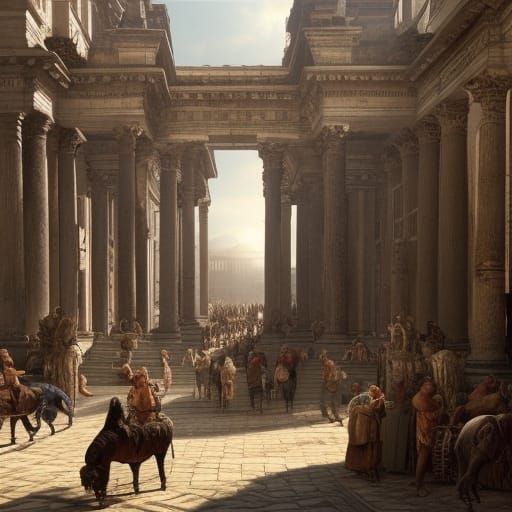 Grand entrance to a Roman market