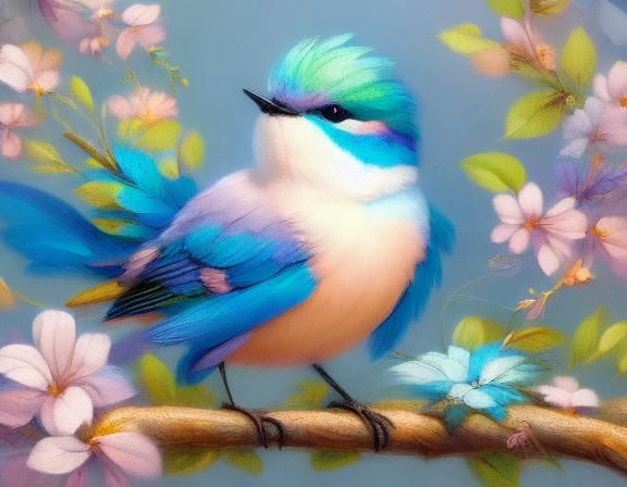 <lora:textured impasto:1.0> bird