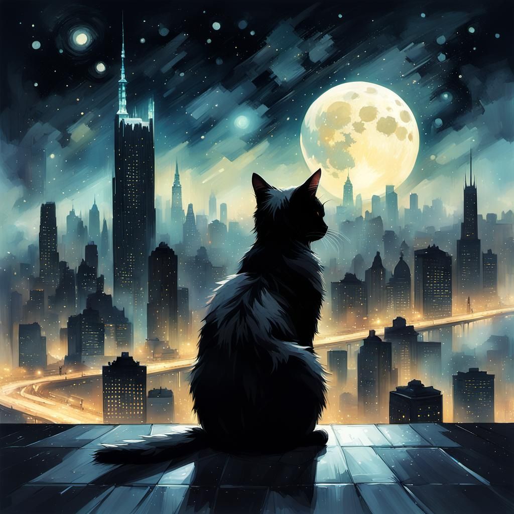 Nighttime city landscape