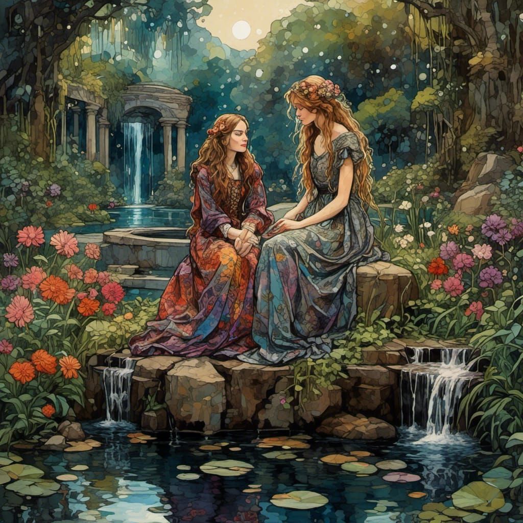 Friends in the Garden  by @Angy