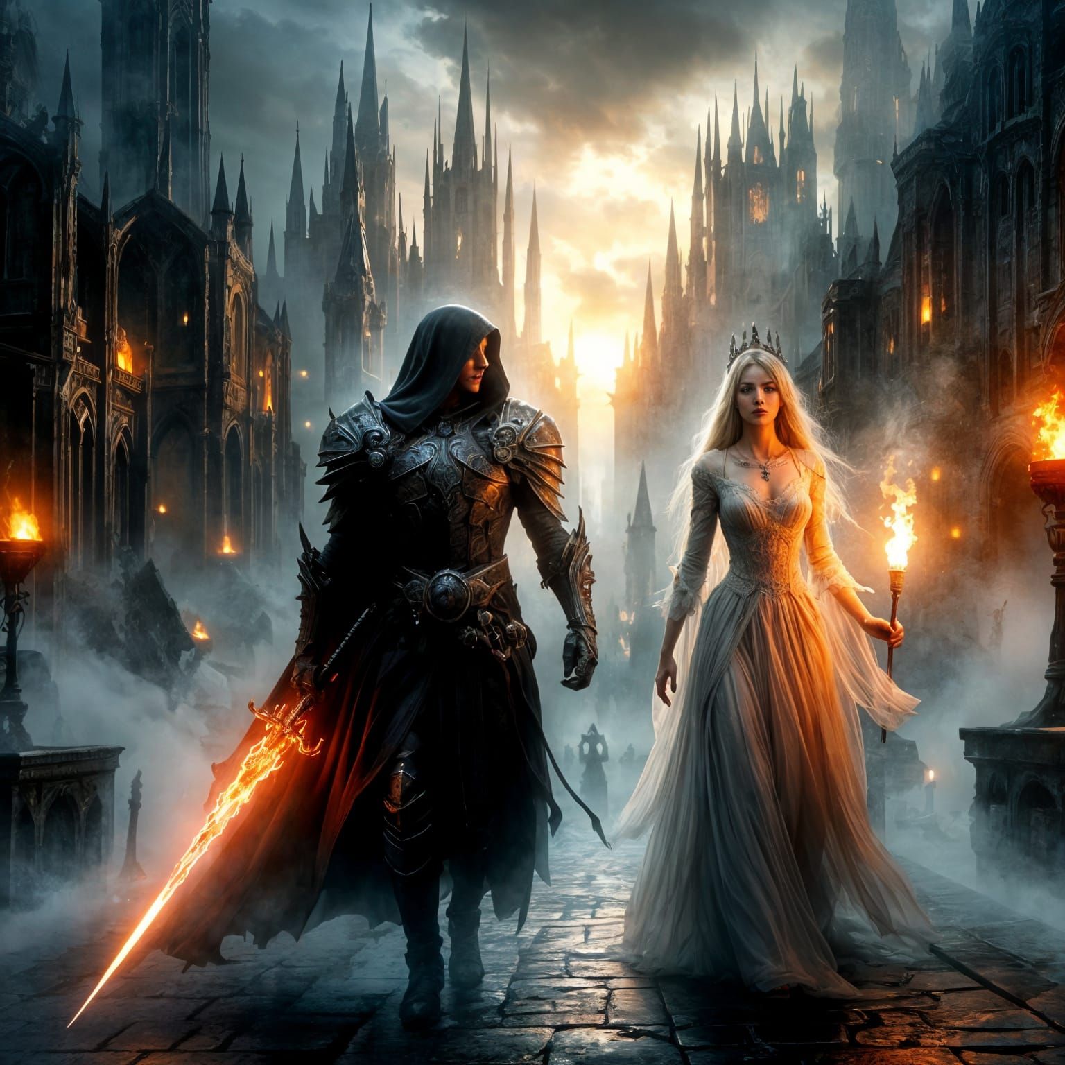 Severian and Dorcas from The Book of the New Sun (Gene Wolfe...