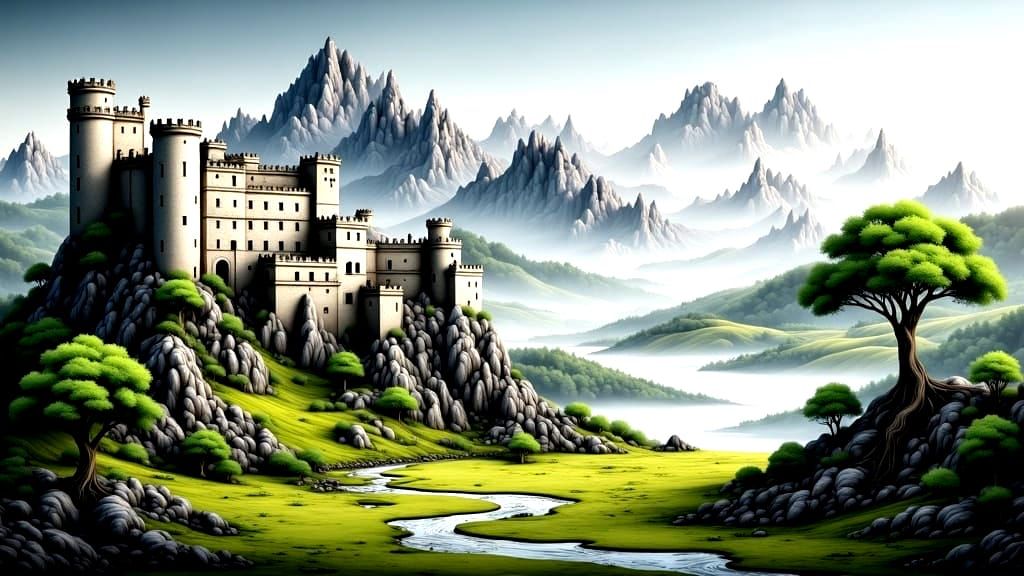 <lora:SelectiveColor1-Fb:1.0> castle, landscape