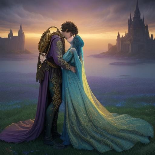 His father's castle stood on one headland; her father's castle stood on the other.