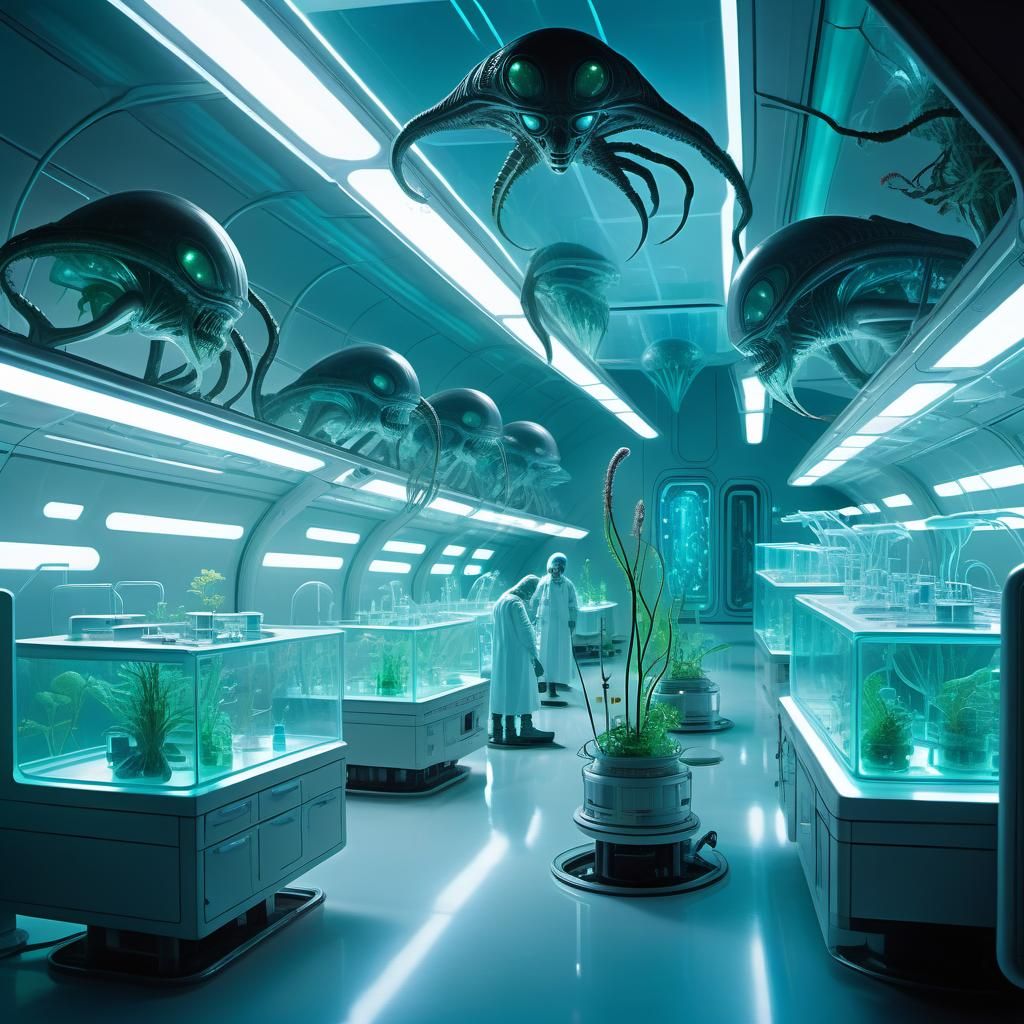 Aliens conducting experiments .  by @Tamminga Designs