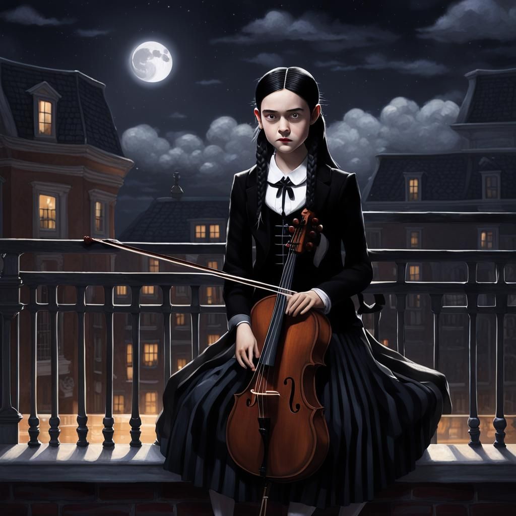 Wednesday Addams cello 4