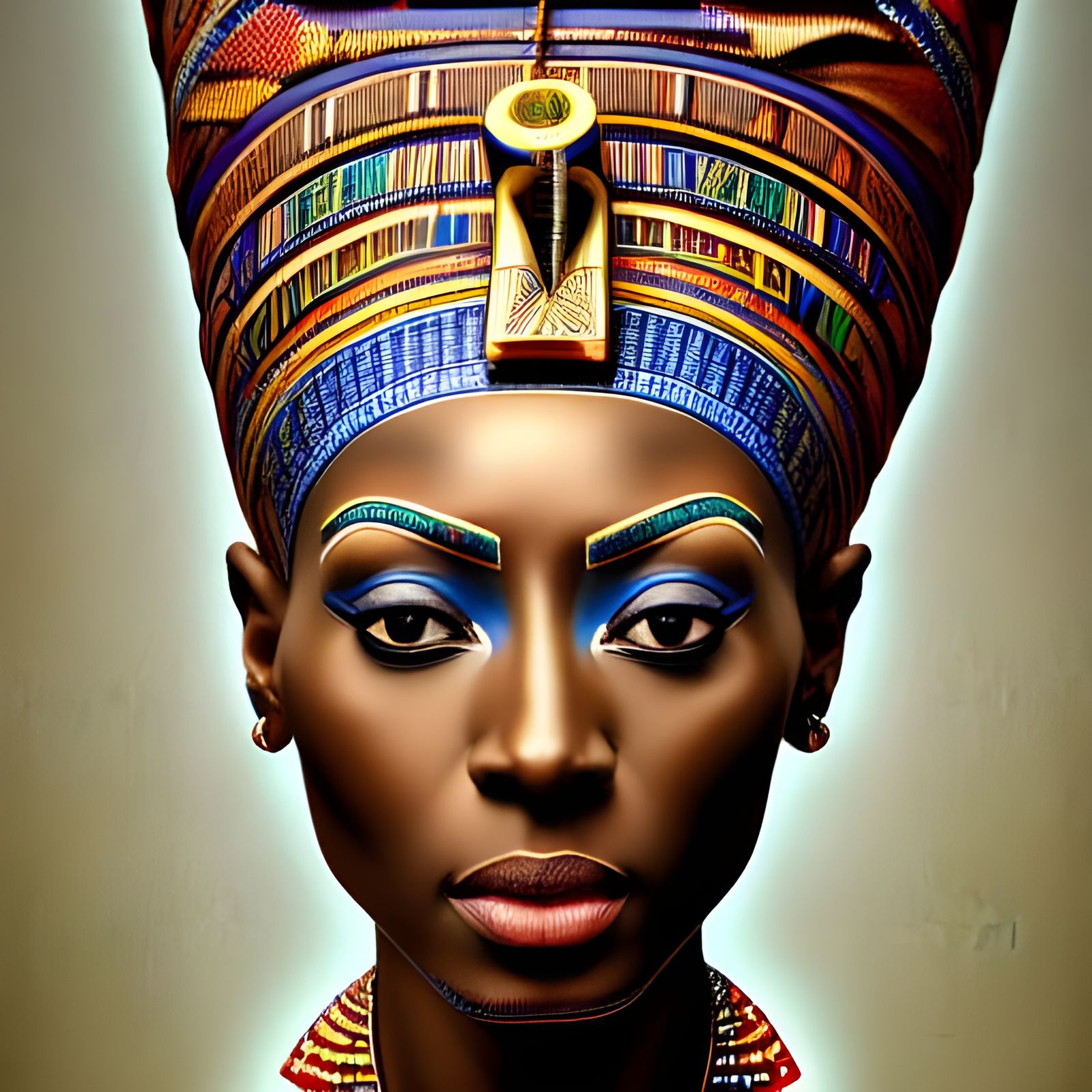 Portrait of the real Queen Nefertiti - AI Generated Artwork - NightCafe ...