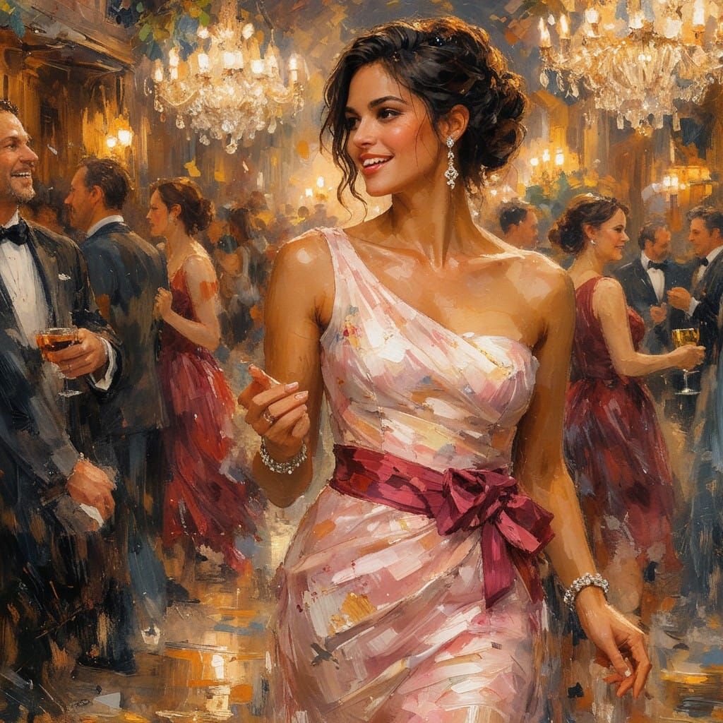 Sophisticated Lady at a Cocktail Party