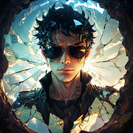 Cracked glass & neo vogue