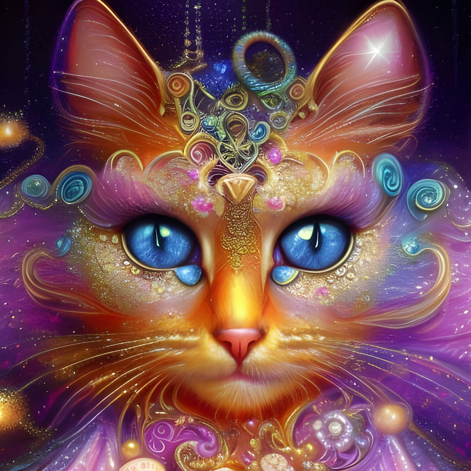 Glitter cat  by @DeeB