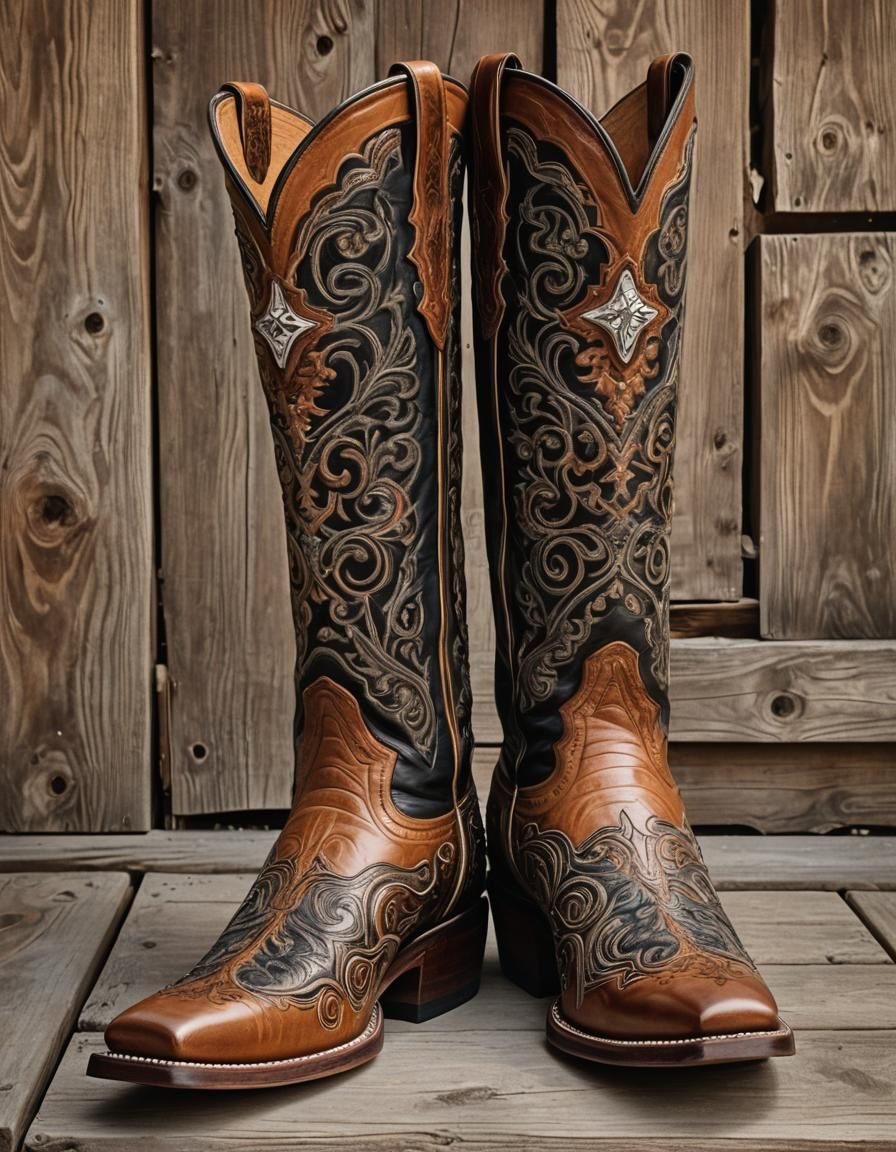boots with top-stitching