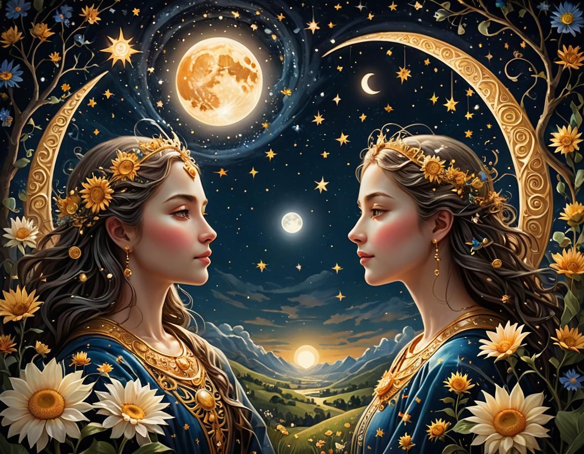 Cosmic Sun and Cosmic Moon live happily in their home in the...