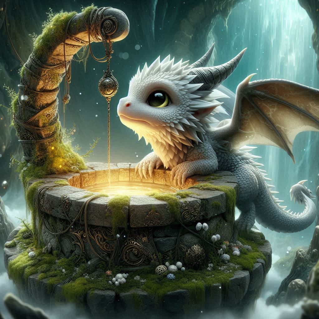 Baby Dragon and Magic Well