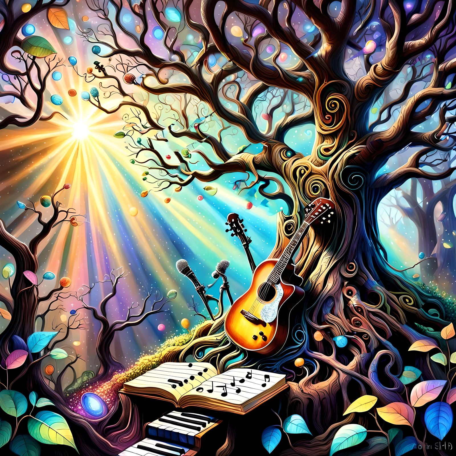music under the tree