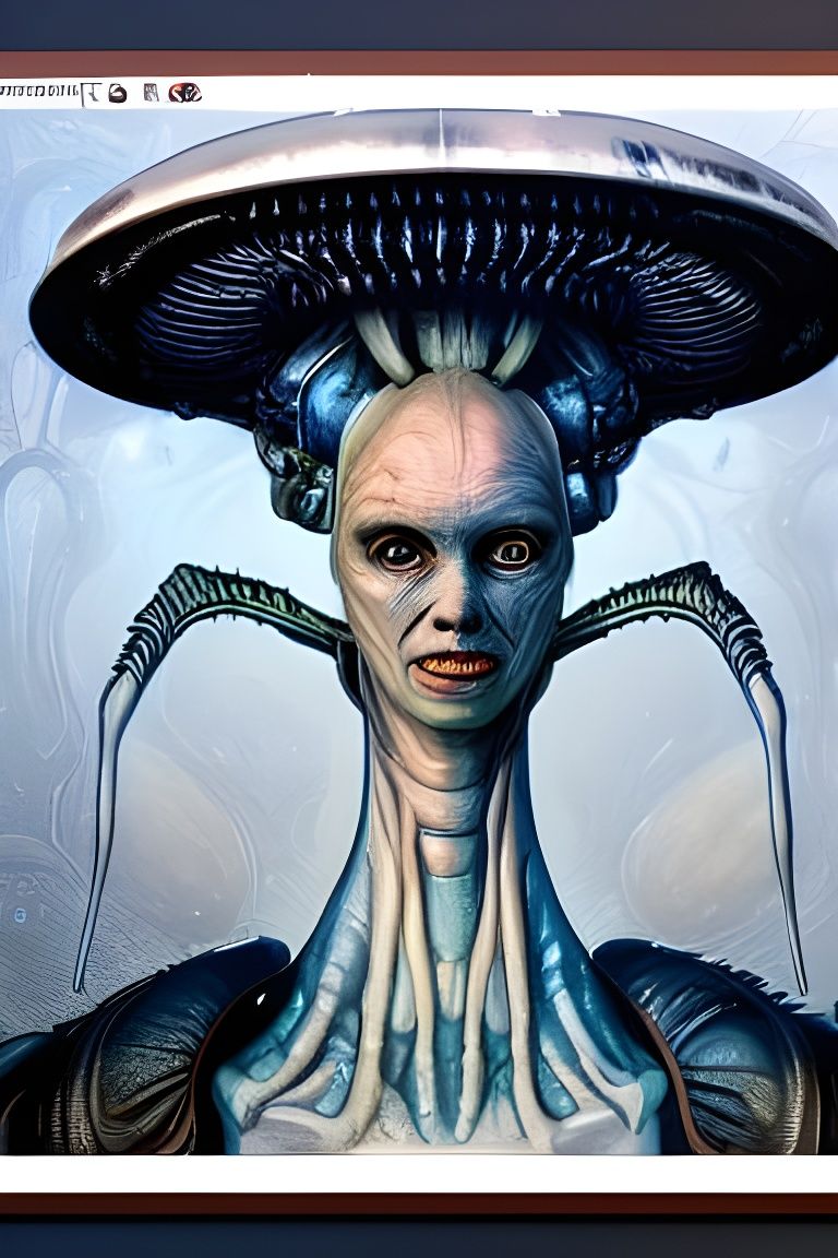 An Alien from Planet Mushroom Beta-9, H.R. Giger, crepuscule...