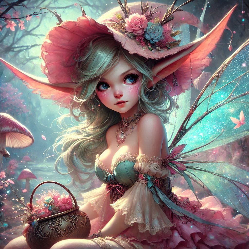 adorable fairy-tale fantasy creature portrait..