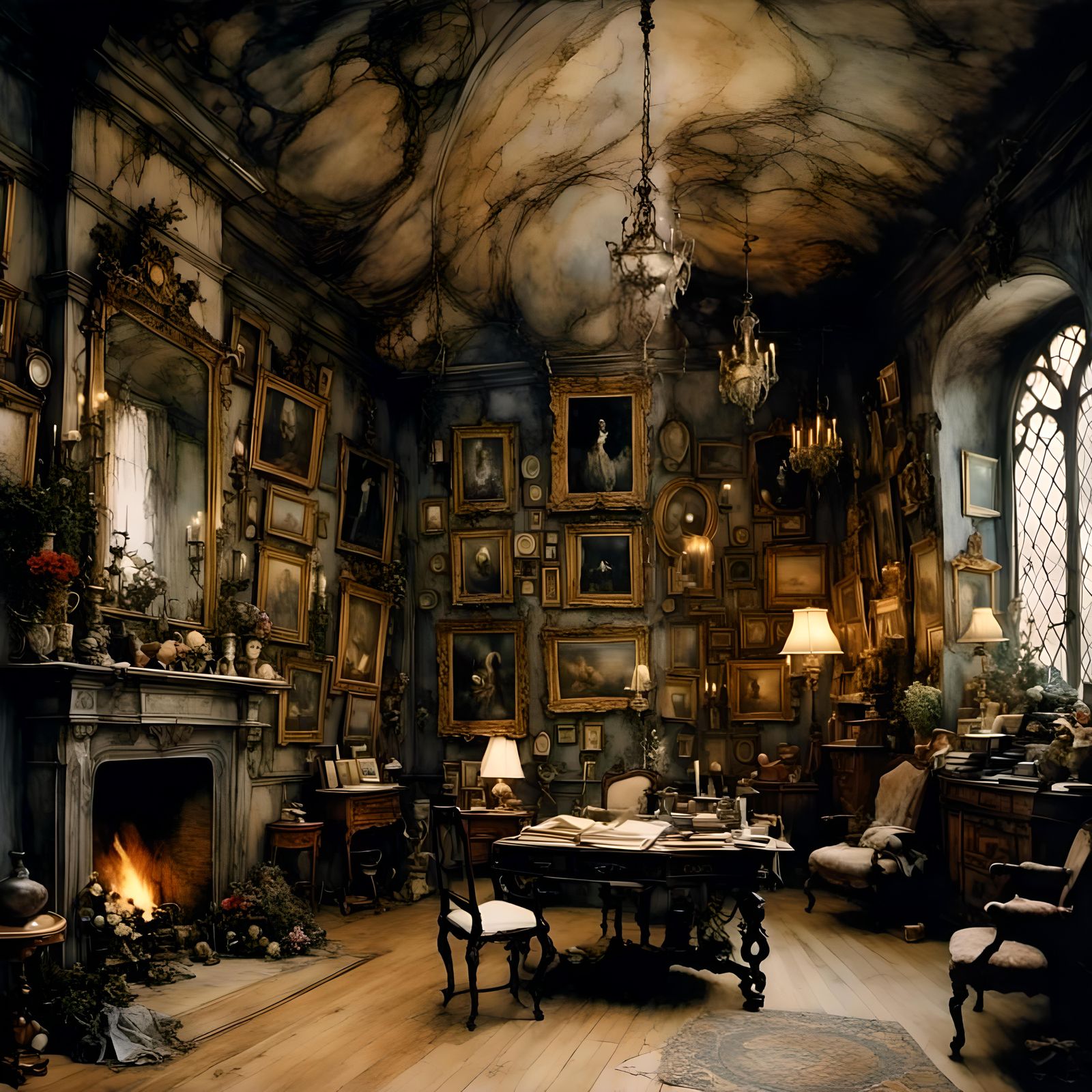 <lora:RackhamBurton1:1.0>room interior, fantasy decorations