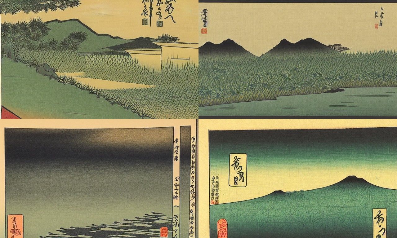 Landscape in the style of SÅsaku hanga