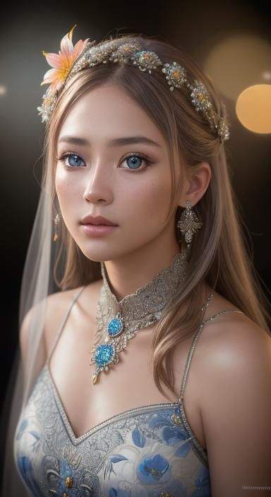 flower magic, focus on an elaborate ring, jewelry, ring, (in...