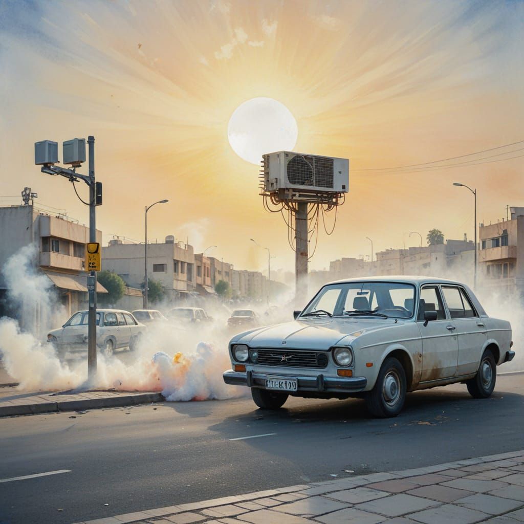 Surrealist Air Conditioner Melts in Israeli Heat