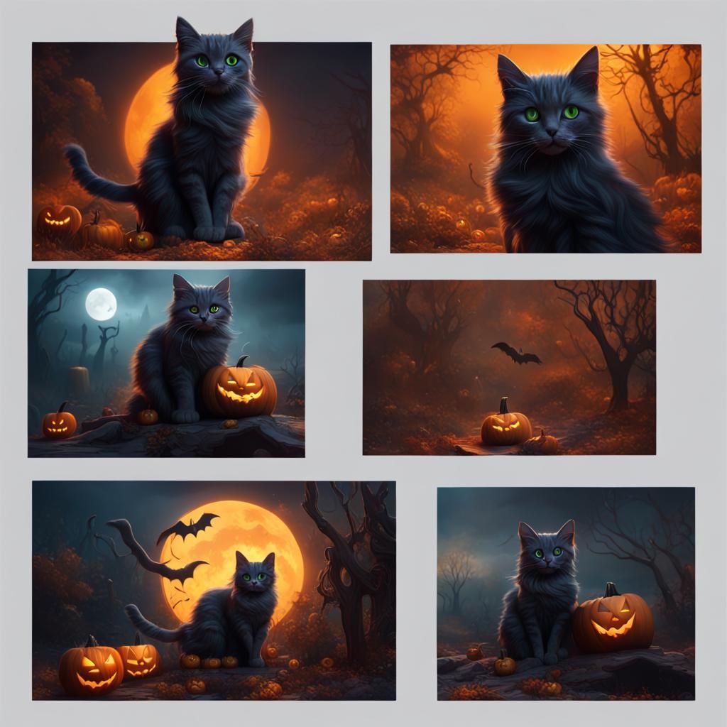 Halloween cat  by @Serenity--