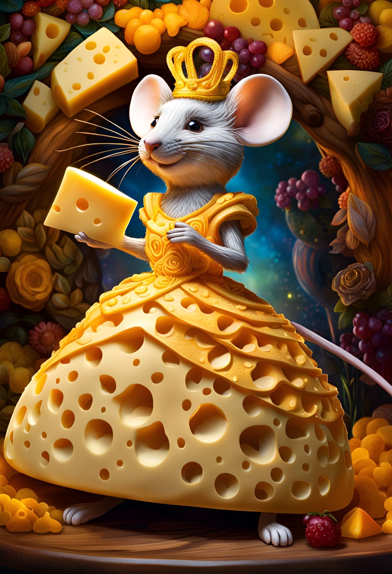 A Gown Made of Cheese 🐭🧀  by @Saturn