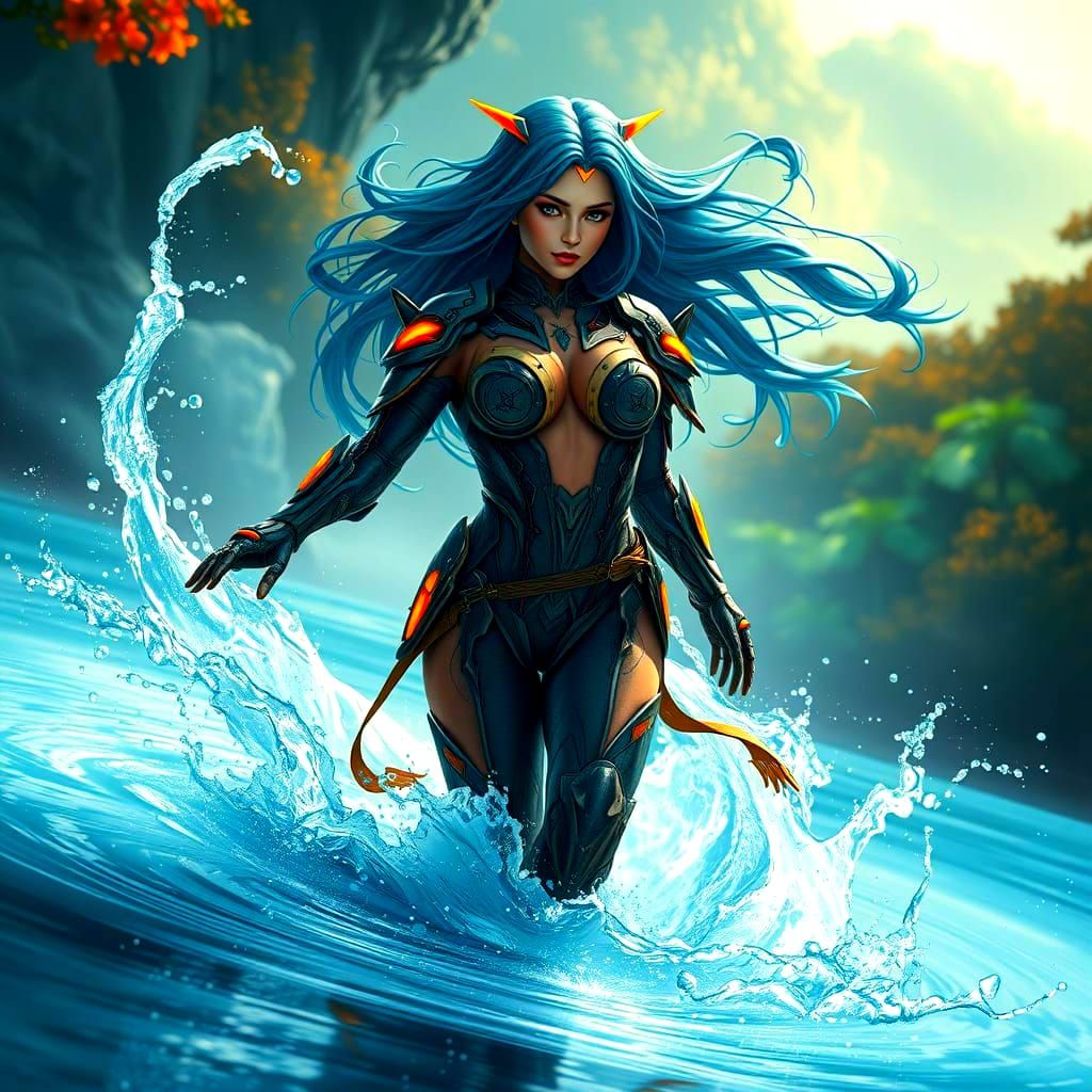 Cyberpunk Galactic Ocean in Triadic Colors