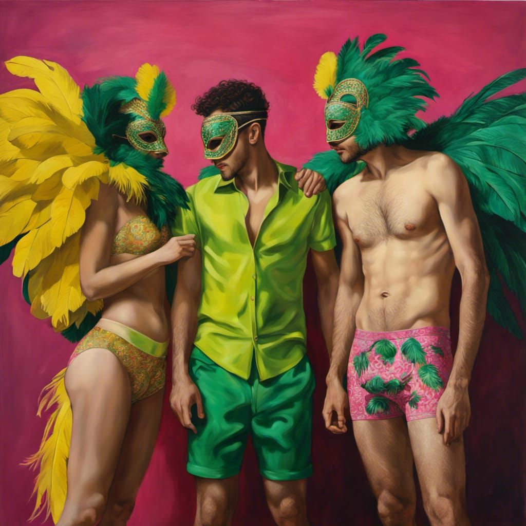 Parting for masked ball