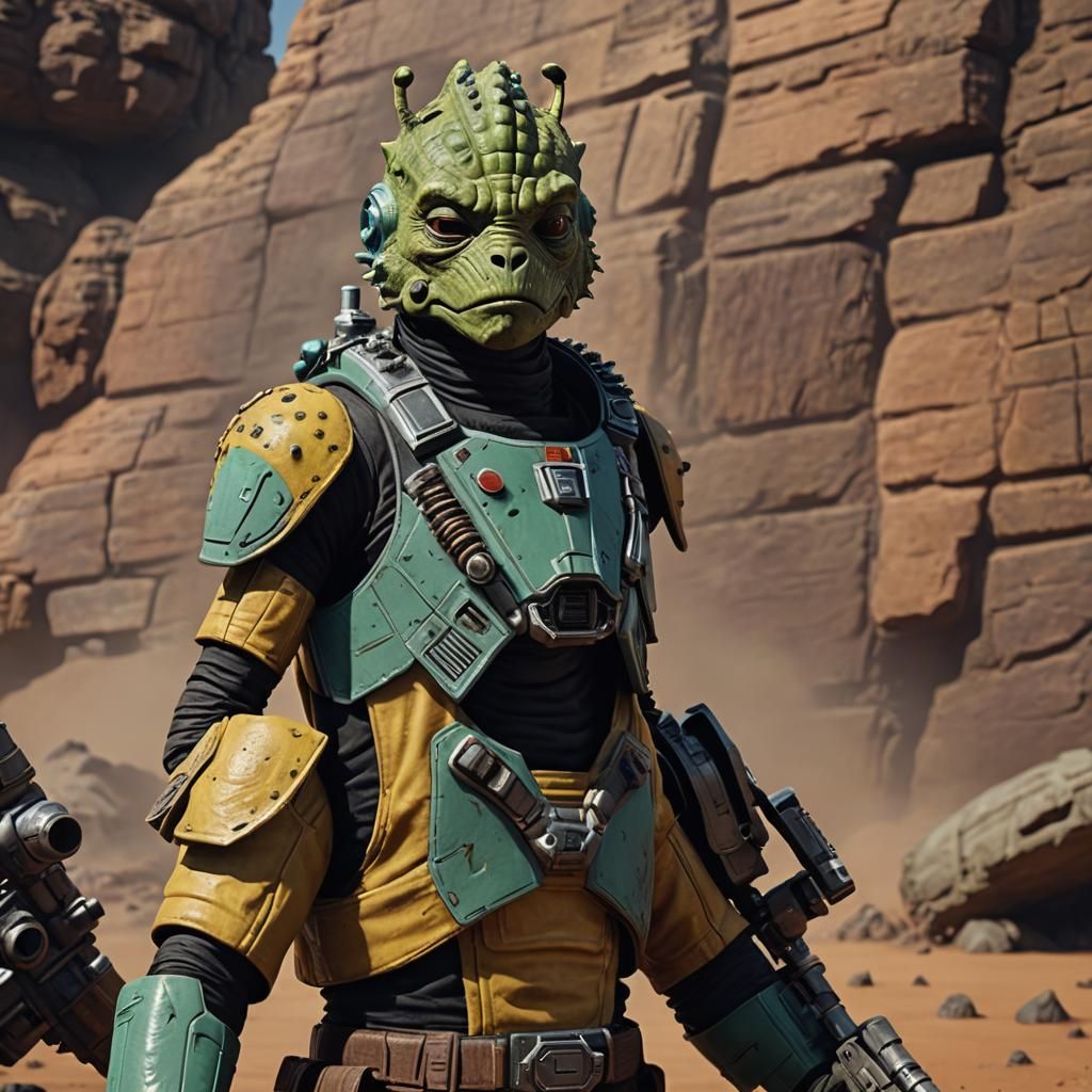 Yautja bossk greedo mash-up hybrid