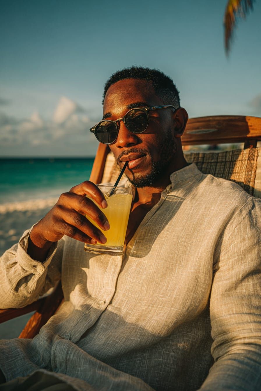 Golden Hour Beach Cocktail