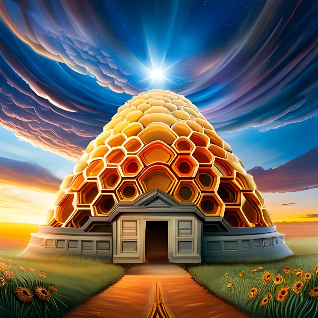 Modern hive house AI Generated Artwork NightCafe Creator