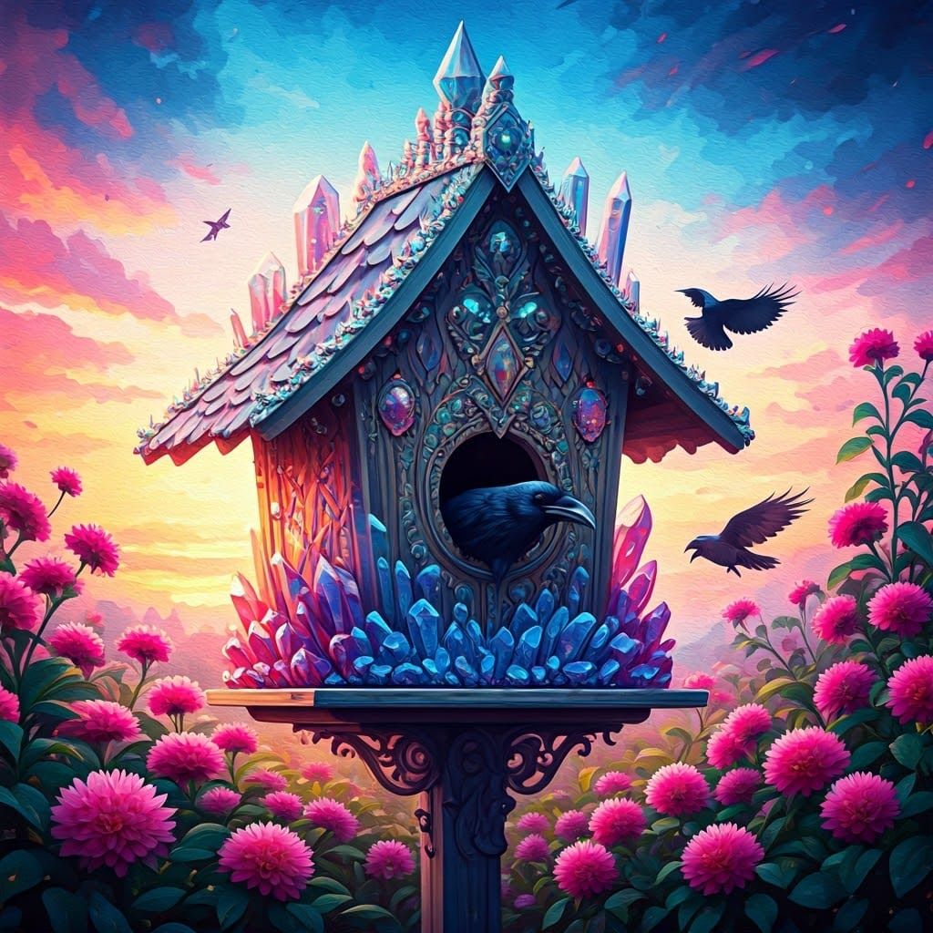 Wonderful Crystal Birdhouse   by @7starDud3