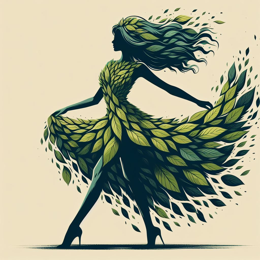 Comic Art Leaf Dress