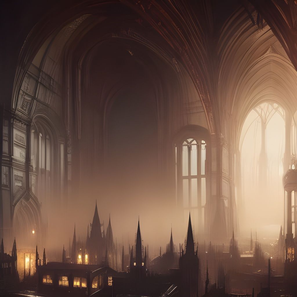 City inside a Building of another City  by @The DnD Artist