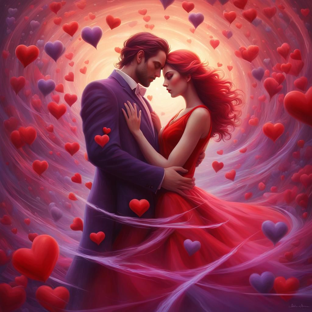 Hearts exploded. 💘 Getting emotional from eternal love. - AI Generated ...