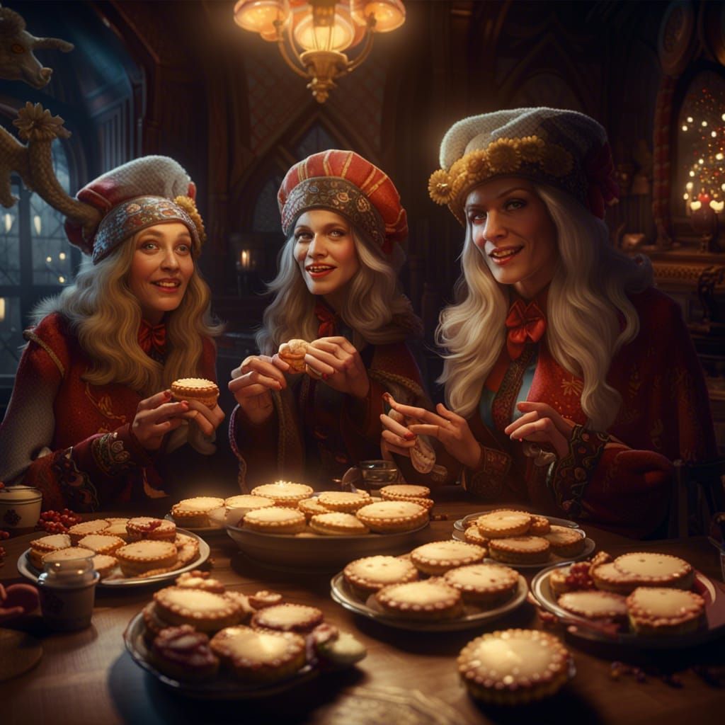 the-70s-pop-group-the-dooleys-eat-mince-pies-with-pop-group-the