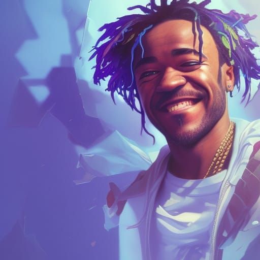 Lil Uzi Vert head and shoulders portrait, 8k resolution conc...