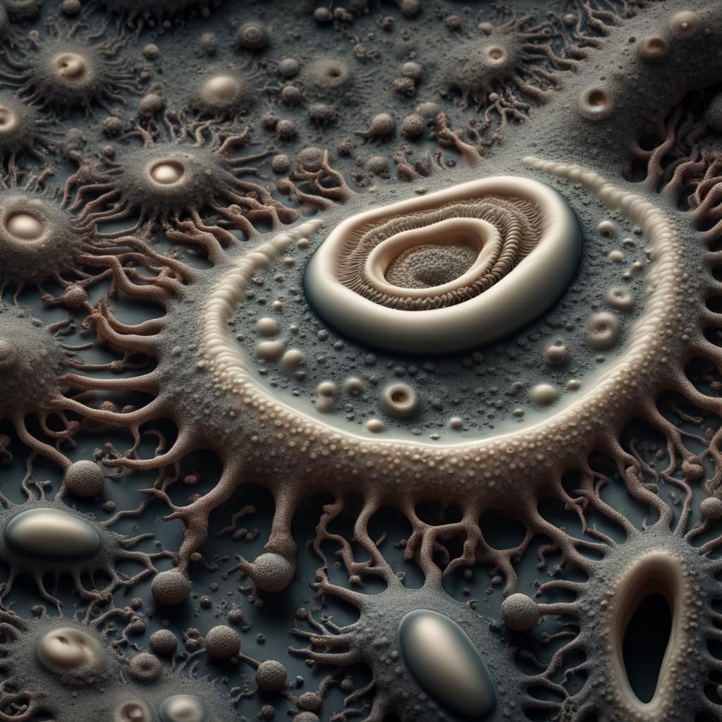 Amoeba intricate details, HDR, beautifully shot, hyperrealis...